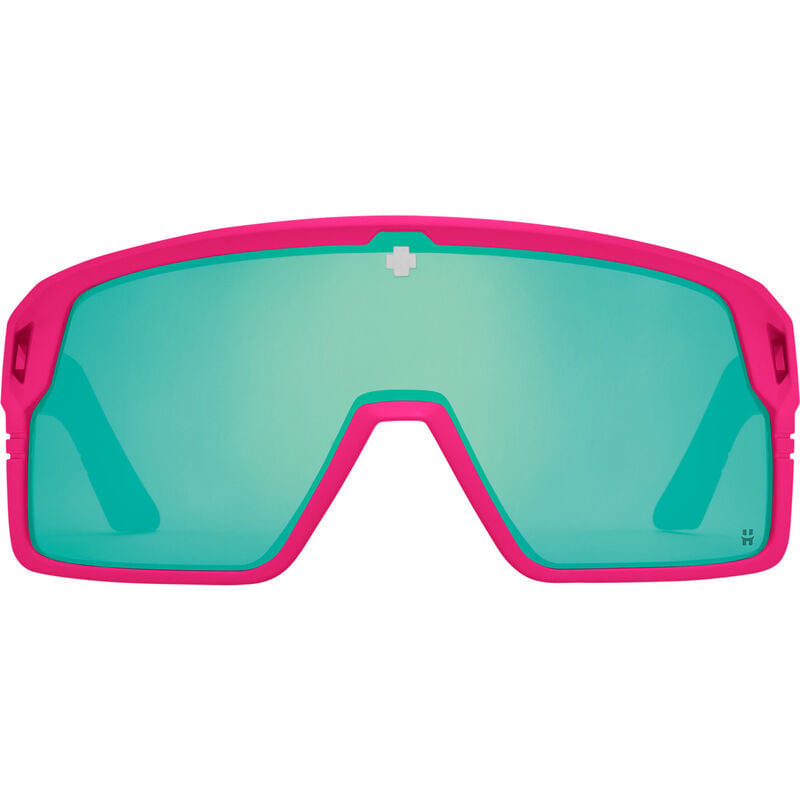 SPY MONOLITH MATTE NEON PNK SUNGLASSES w/ HAPPY BRNZ LIGHT GRN SPEC MRR