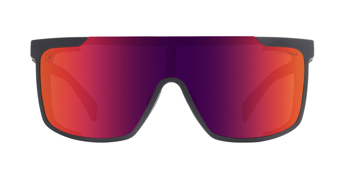 BLENDERS ACTIVE SCI-FI SUNGLASSES HEAT STRIKER w/ GLOSS GREY  / CRIMSON PC POL