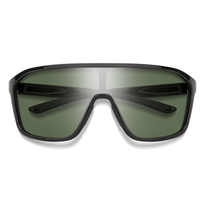 SMITH BOOMTOWN BLACK SUNGLASSES W/CP PLR GRY GRN