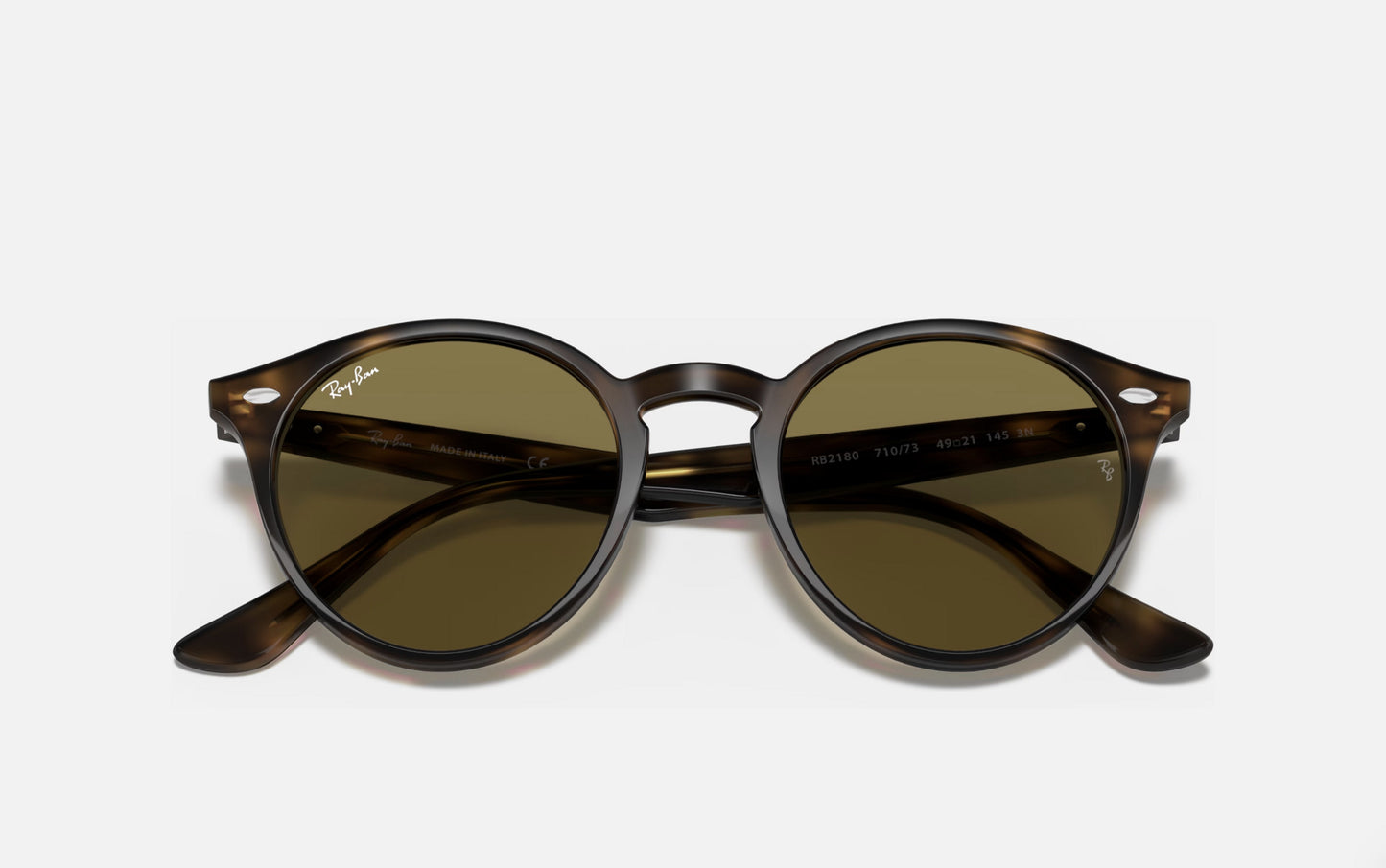 RAY-BAN RB2180 SUNGLASSES LT HAVANA w/ DRK BRN