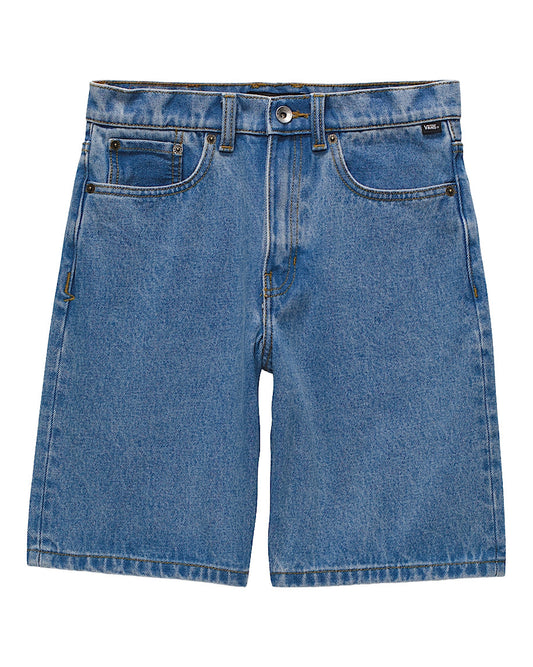 VANS BOYS CHECK 5 BAGGY DENIM SHORTS SP26 (CDX) STONEWASH/BLUE