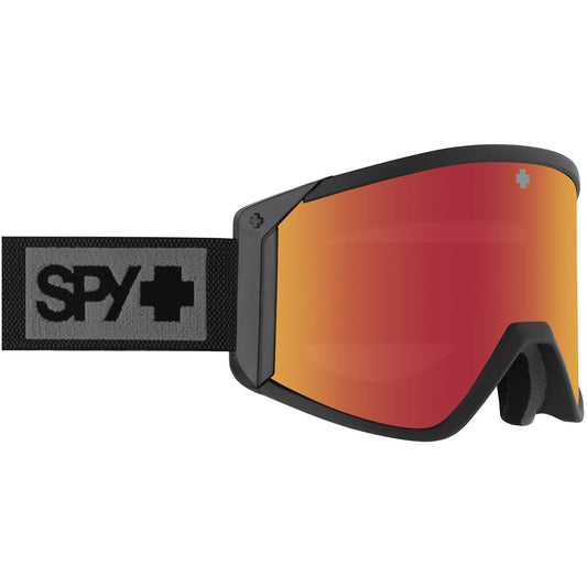 2026 SPY RAIDER MATTE BLACK GOGGLES W/ML ROSE RED MIRROR