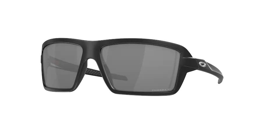 OAKLEY CABLES MATTE BLK SUNGLASSES w/ PRIZM BLK PLR LENS