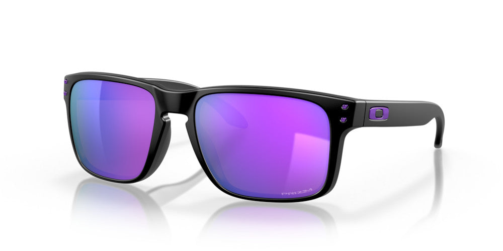OAKLEY HOLBROOK MATTE BLK SUNGLASSES w/ PRIZM VIOLET LENS