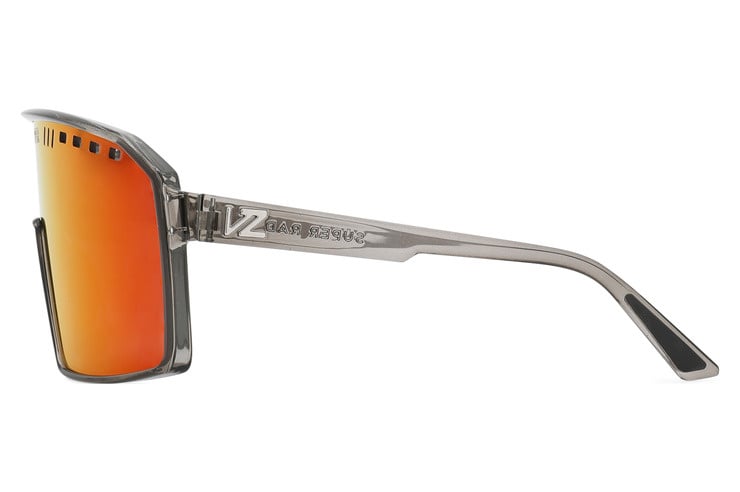 VONZIPPER SUPER RAD GREY TRANS SUNGLASSES w/ BLACK FIRE LENS