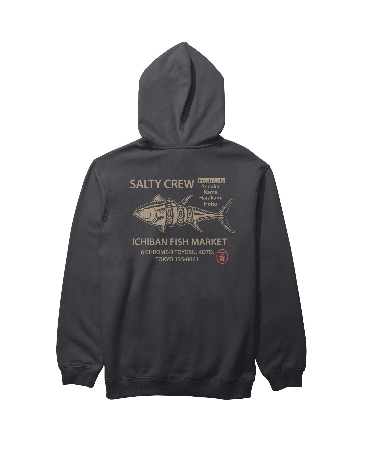 SALTY CREW MENS ICHIBAN PO HOODIE SP26 BLACK