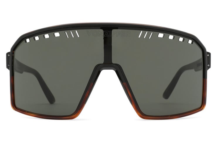 VONZIPPER SUPER RAD HARDLINE BLACK TORT SUNGLASSES w/ VINTAGE GREY LENS