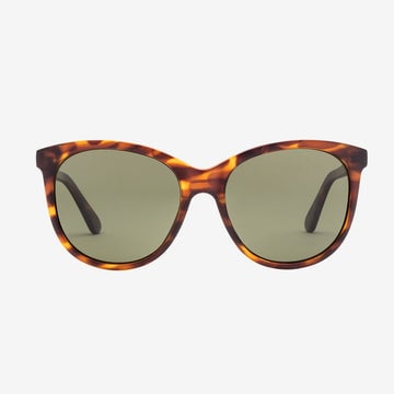ELECTRIC PALM MATTE TORT SUNGLASSES w/ GRY PLR LENS
