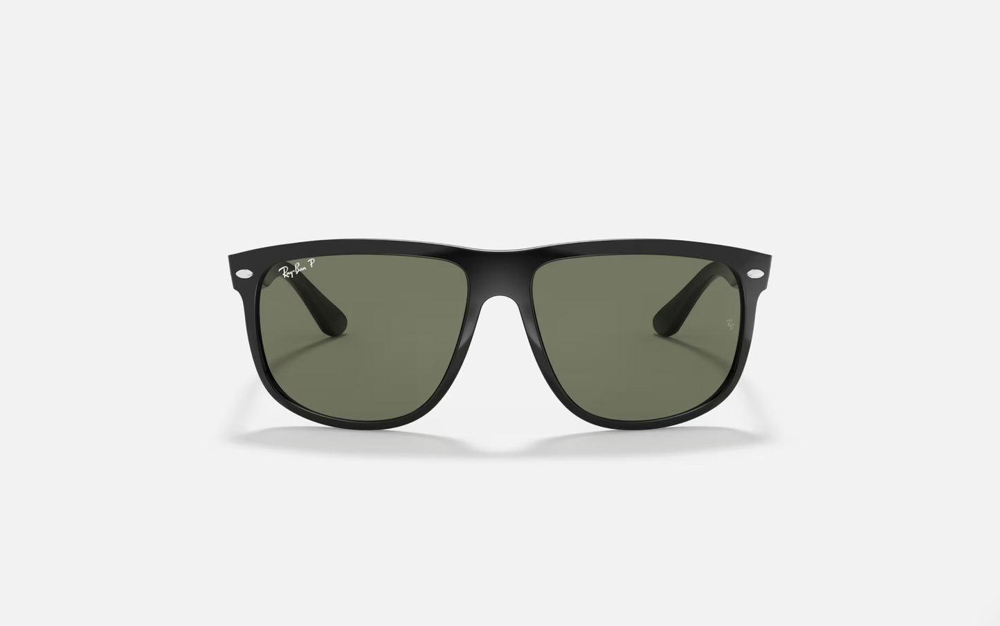 RAY-BAN BOYFRIEND SUNGLASSES BLACK w/ DARK GREEN PLR