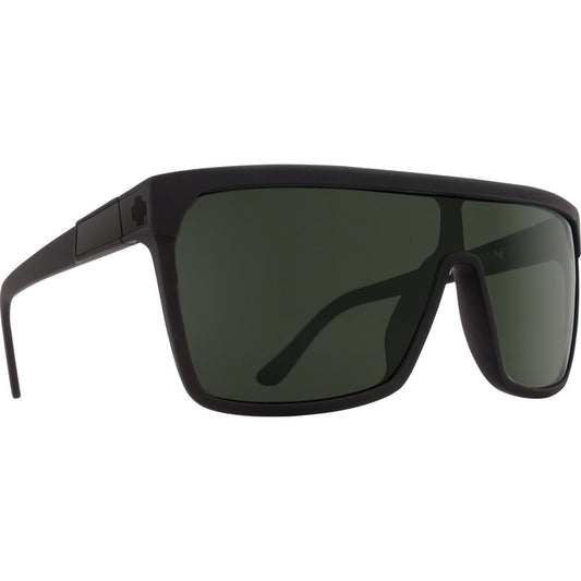 SPY FLYNN BLACK MATTE BLACK SUNGLASSES w/HD PLUS GRY GRN