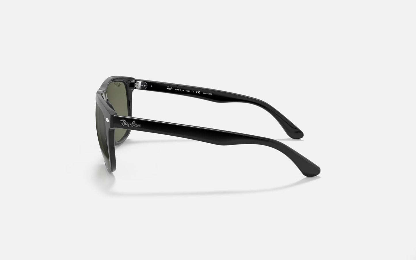 RAY-BAN BOYFRIEND SUNGLASSES BLACK w/ DARK GREEN PLR