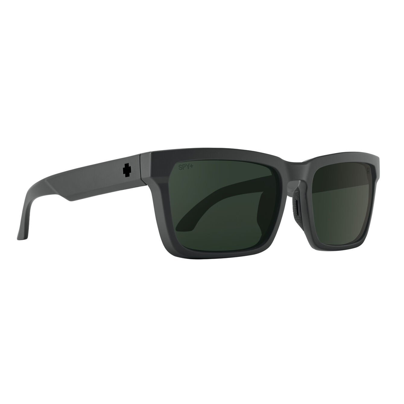 SPY HELM TECH MATTE DARK GRY SUNGLASSES w/ HAPPY GRY GRN
