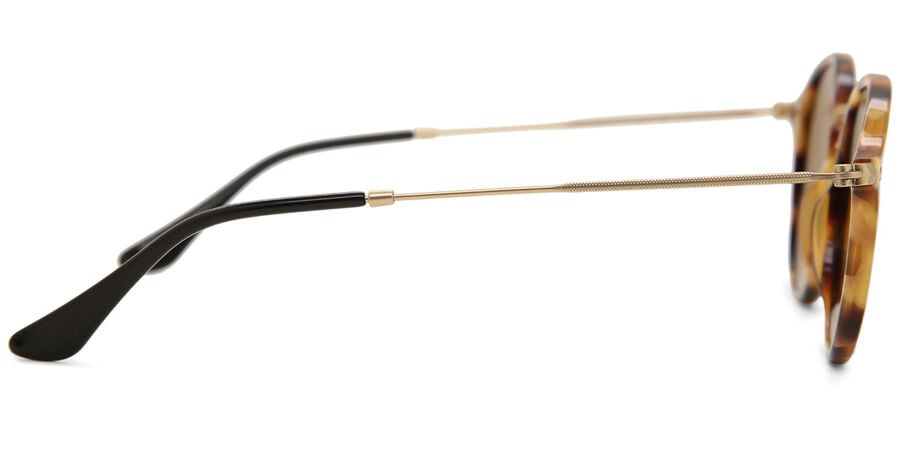 RAY-BAN ROUND SUNGLASSES SPOTTED BRN HAVANA w/ B-15 BRN