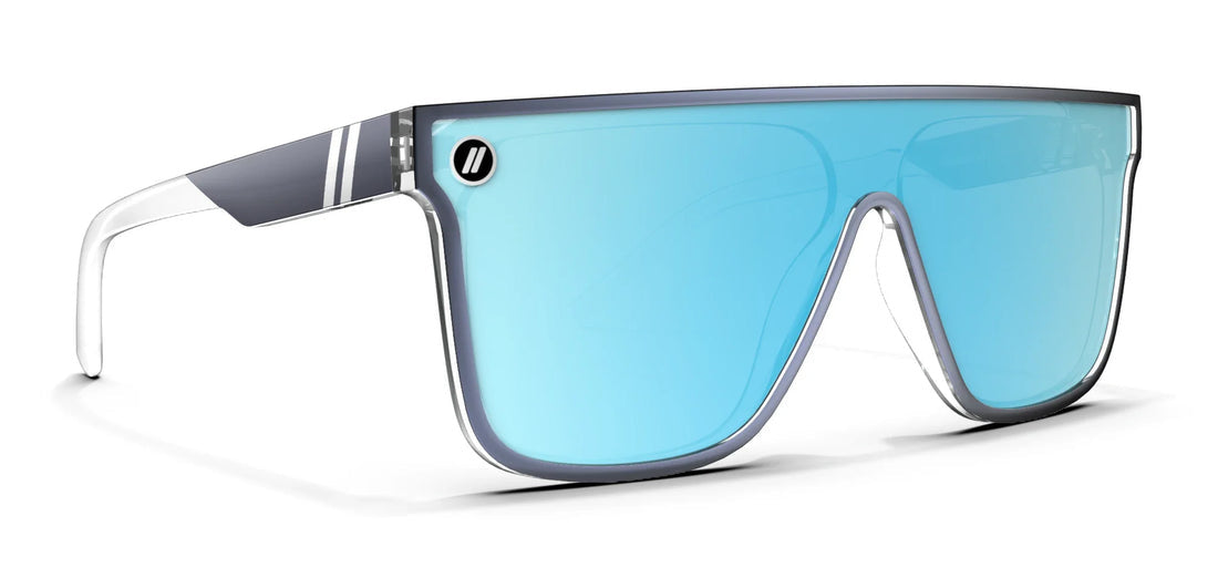 BLENDERS SCI-FI DYNASTY ICE GREY SUNGLASSES w/ BLUE PLR LENS