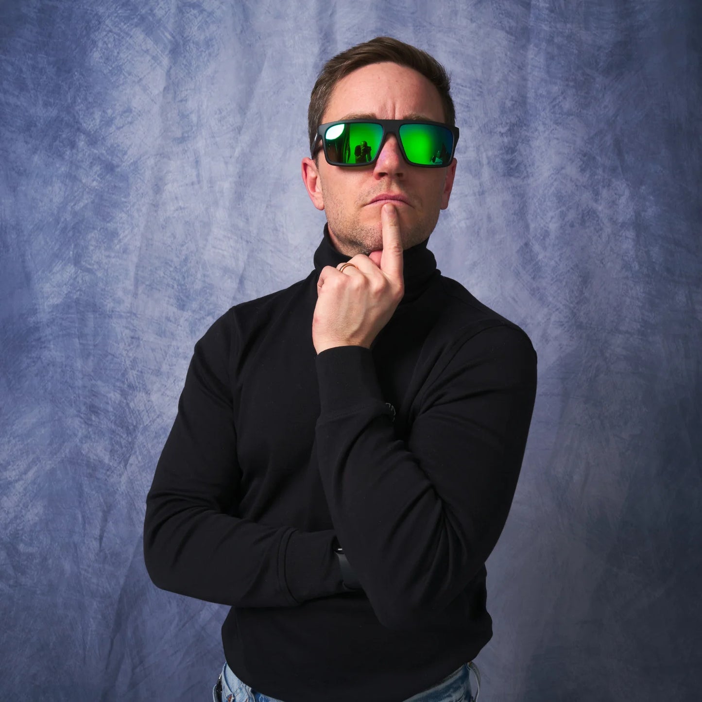 PIT VIPER THE TURBOSHAFT BIO EXEC SUNGLASSES w/HDPV POLAR BLUE/GREEN