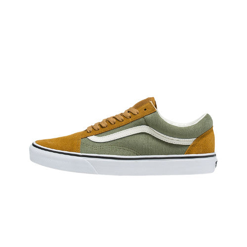 VANS MENS OLD SKOOL SHOES FA23 (20A) MINI CORD GREEN /BROWN
