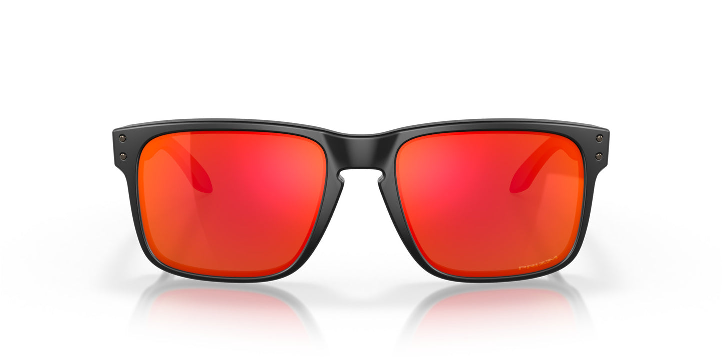OAKLEY HOLBROOK MATTE BLACK SUNGLASSES w/PRIZM RUBY