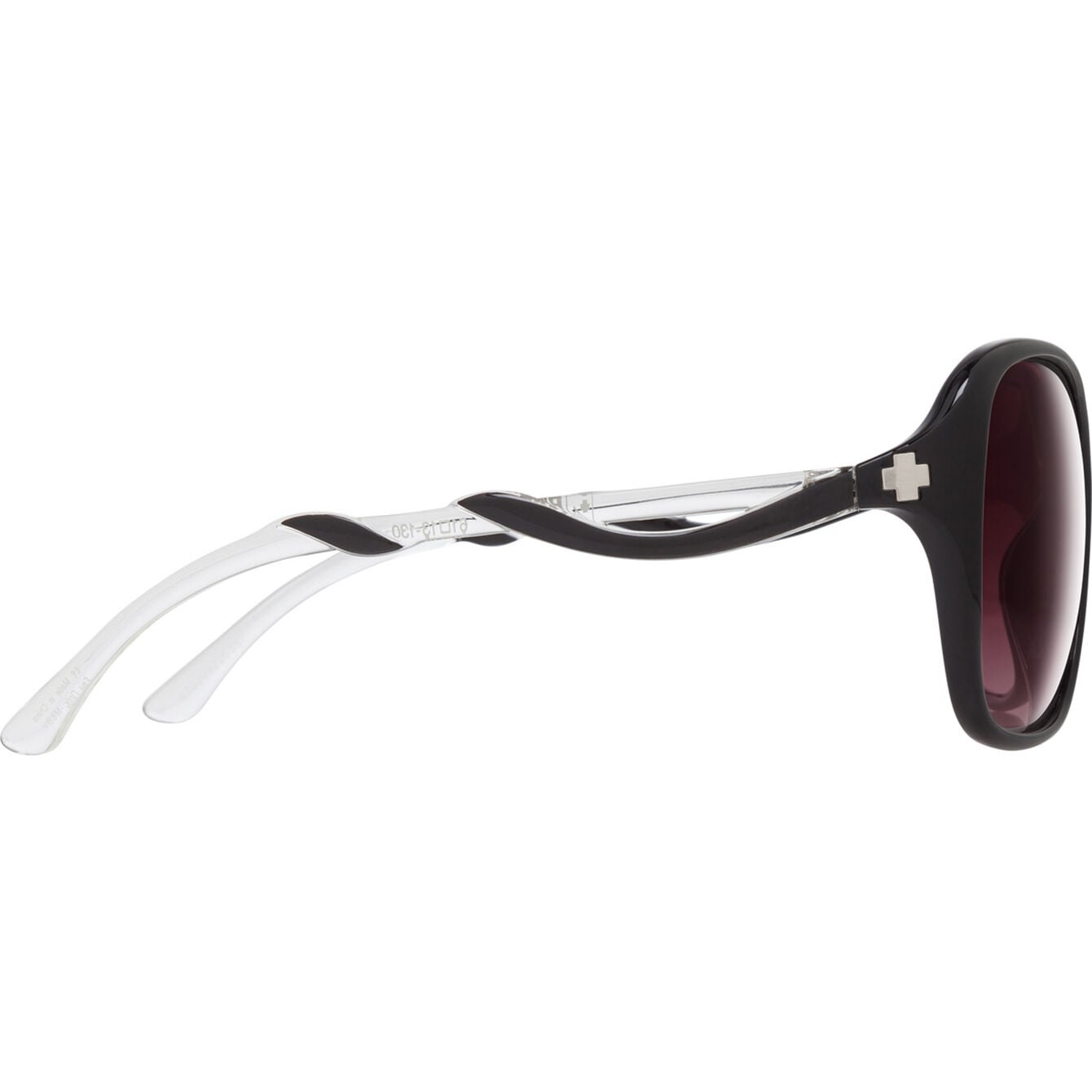 SPY FIONA BLACK CLEAR SUNGLASSES w/ HAPPY MERLOT