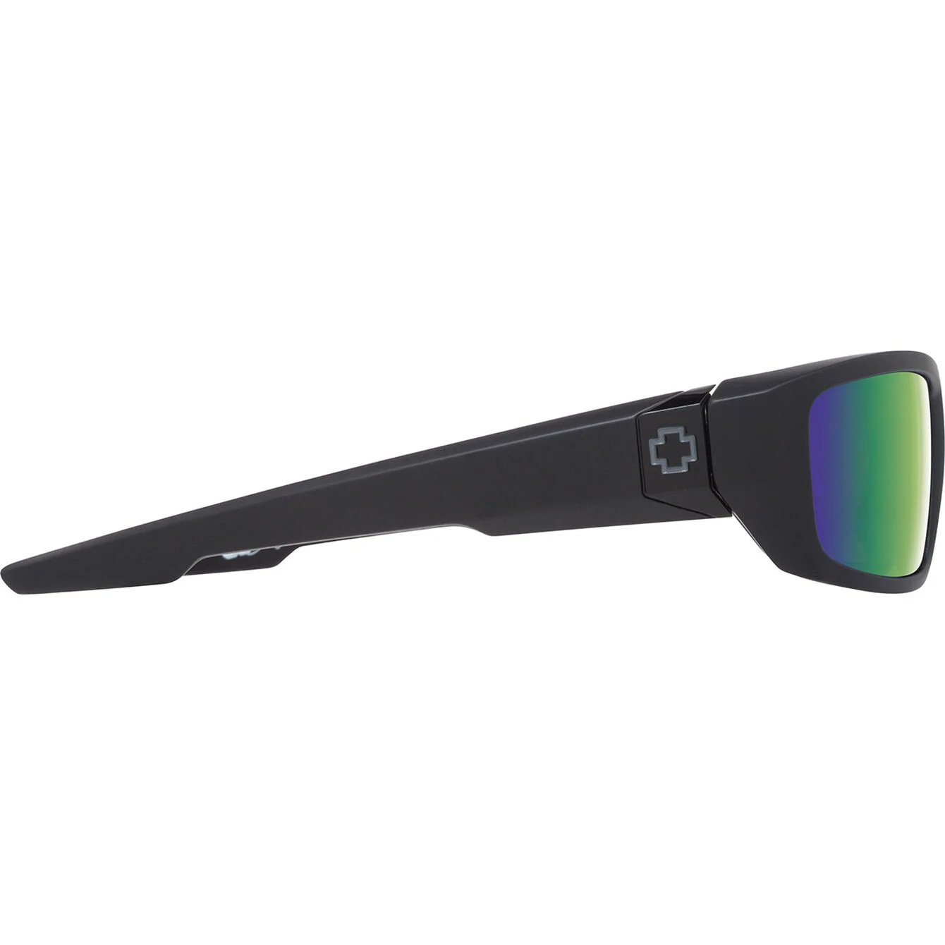 SPY DIRTY MO SOFT MATTE BLACK SUNGLASSES w/ HAPPY BRNZ PLR GRN SPCTR MIR