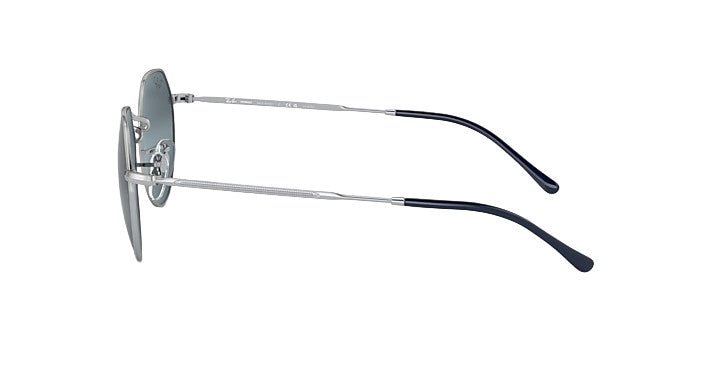 RAY-BAN JACK SUNGLASSES SILVER w/ DK BLUE MIR PLR