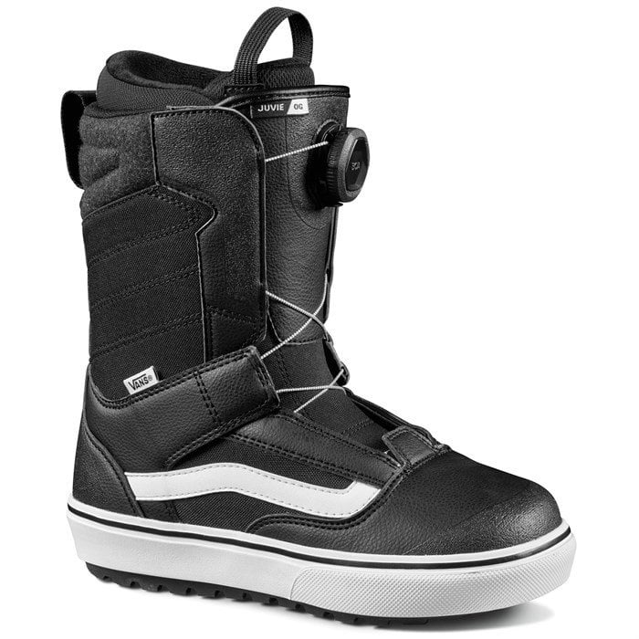 2023 VANS YOUTH JUVIE OG SNOWBOARD BOOTS BLACK/WHITE