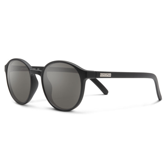 SUNCLOUD LOW KEY MATTE BLACK SUNGLASSES w/ GREY PLR LENS