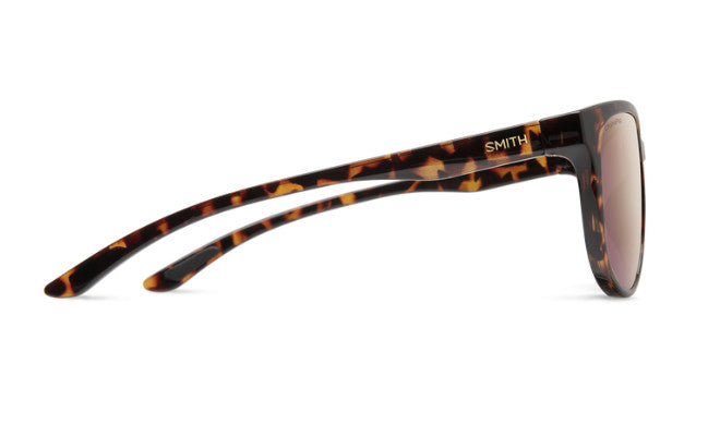 SMITH LAKE SHASTA TORT SUNGLASSES w/ CP PLR RS GLD MRR