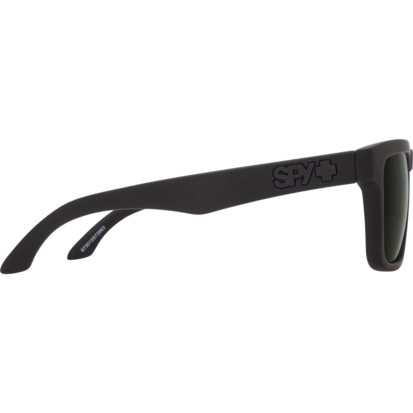 SPY HELM SOFT MATTE BLACK SUNGLASSES w/ HPY GRY GRN PLR