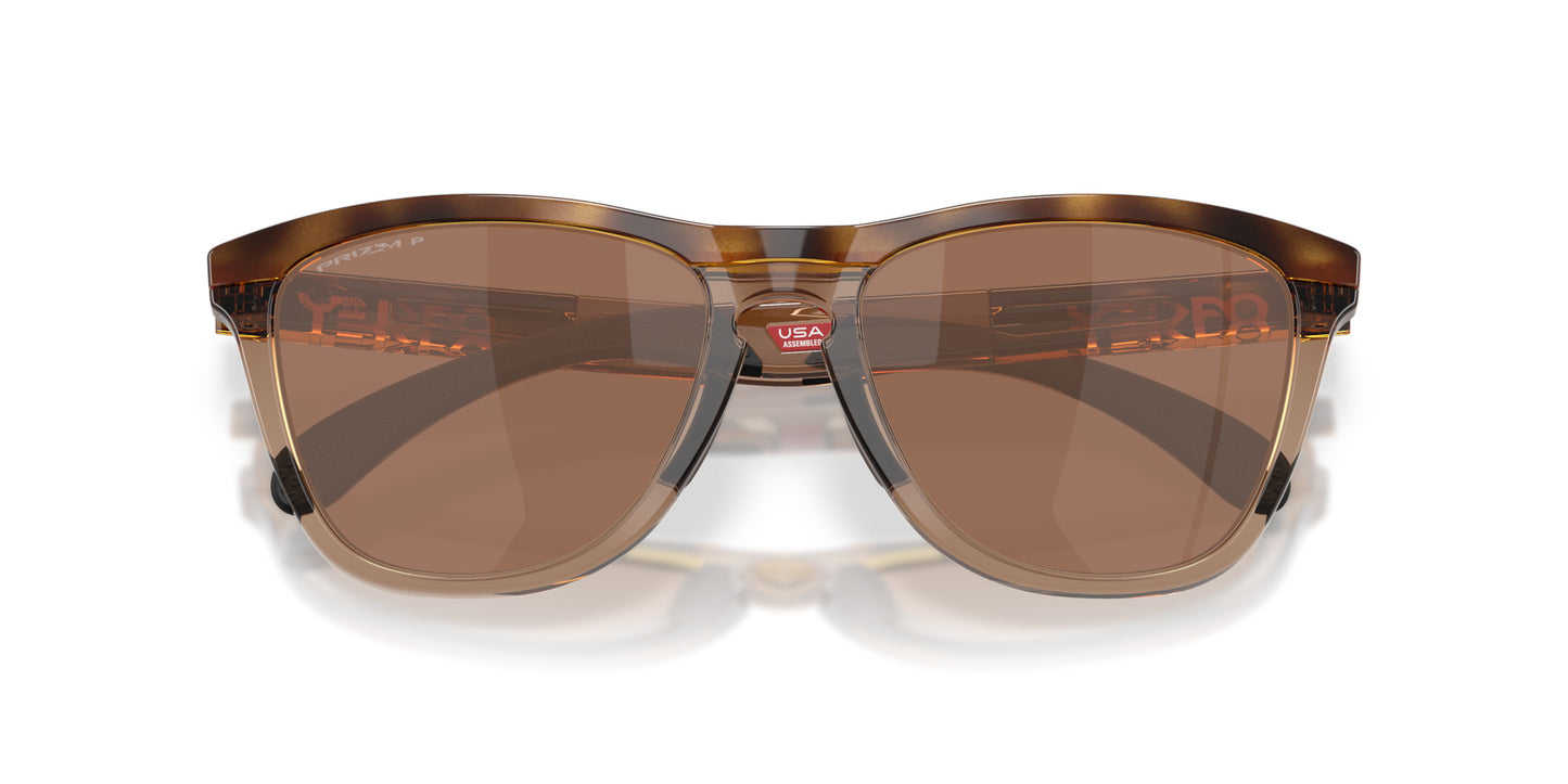 OAKLEY FROGSKINS RANGE XL BROWN TORT SUNGLASSES w/ PRIZM TNGSTN PLR