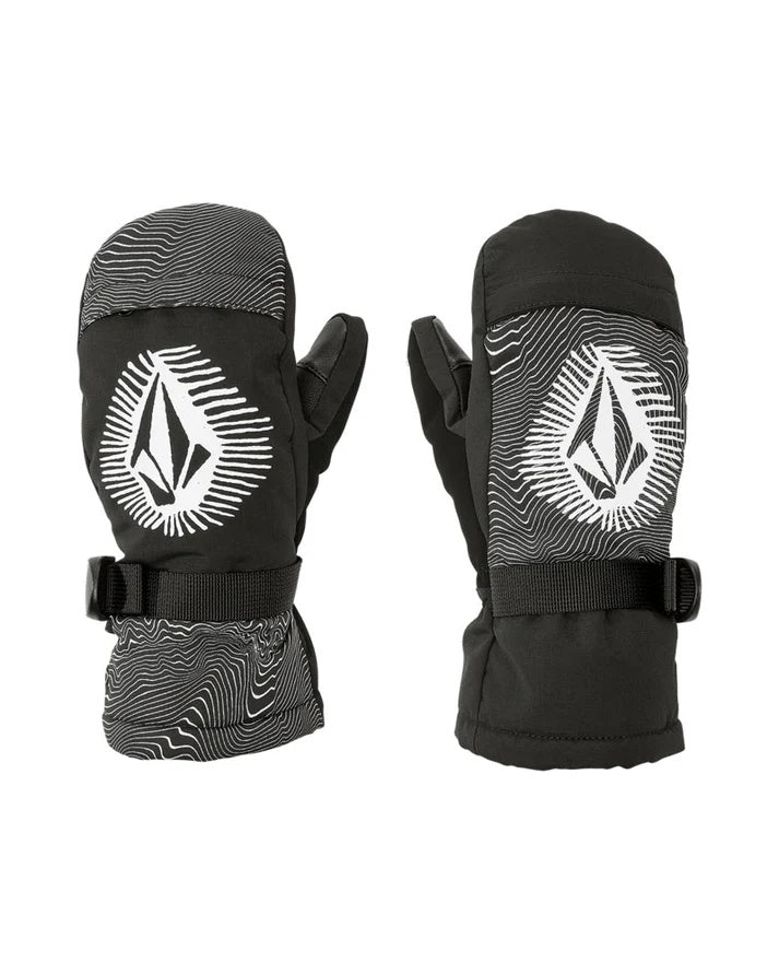 2025 VOLCOM BOYS DAY SAVER YOUTH MITT BLACK PRINT