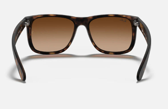 RAY-BAN JUSTIN SUNGLASSES RUBBER HAVANA w/ GRY GRAD BRWN