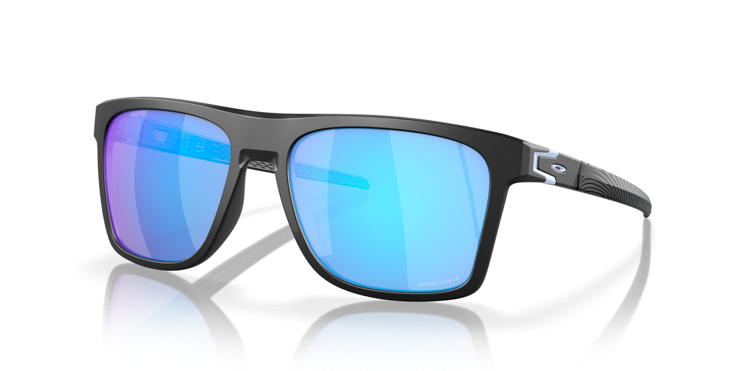 OAKLEY LEFFINGWELL MATTE BLACK SUNGLASSES w/PRIZM SAPPHIRE