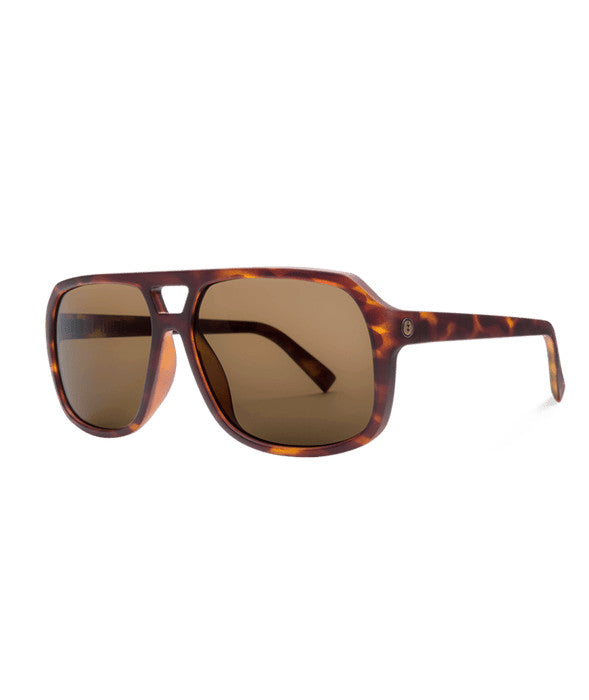 ELECTRIC DUDE MATTE TORT SUNGLASSES w/ BRONZE PLR LENS