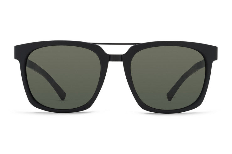 VONZIPPER PLIMPTON BLACK SATIN SUNGLASSES w/ GRY LENS