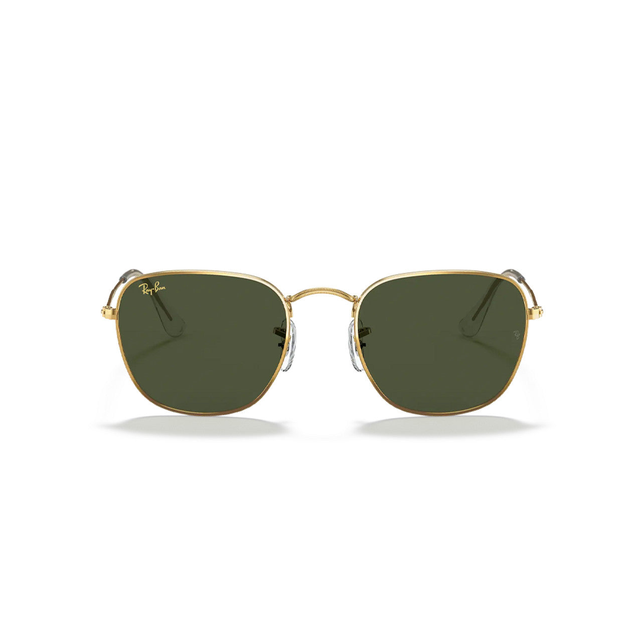 RAY-BAN HEXAGONAL SUNGLASSES GOLD w/ GRN PLR
