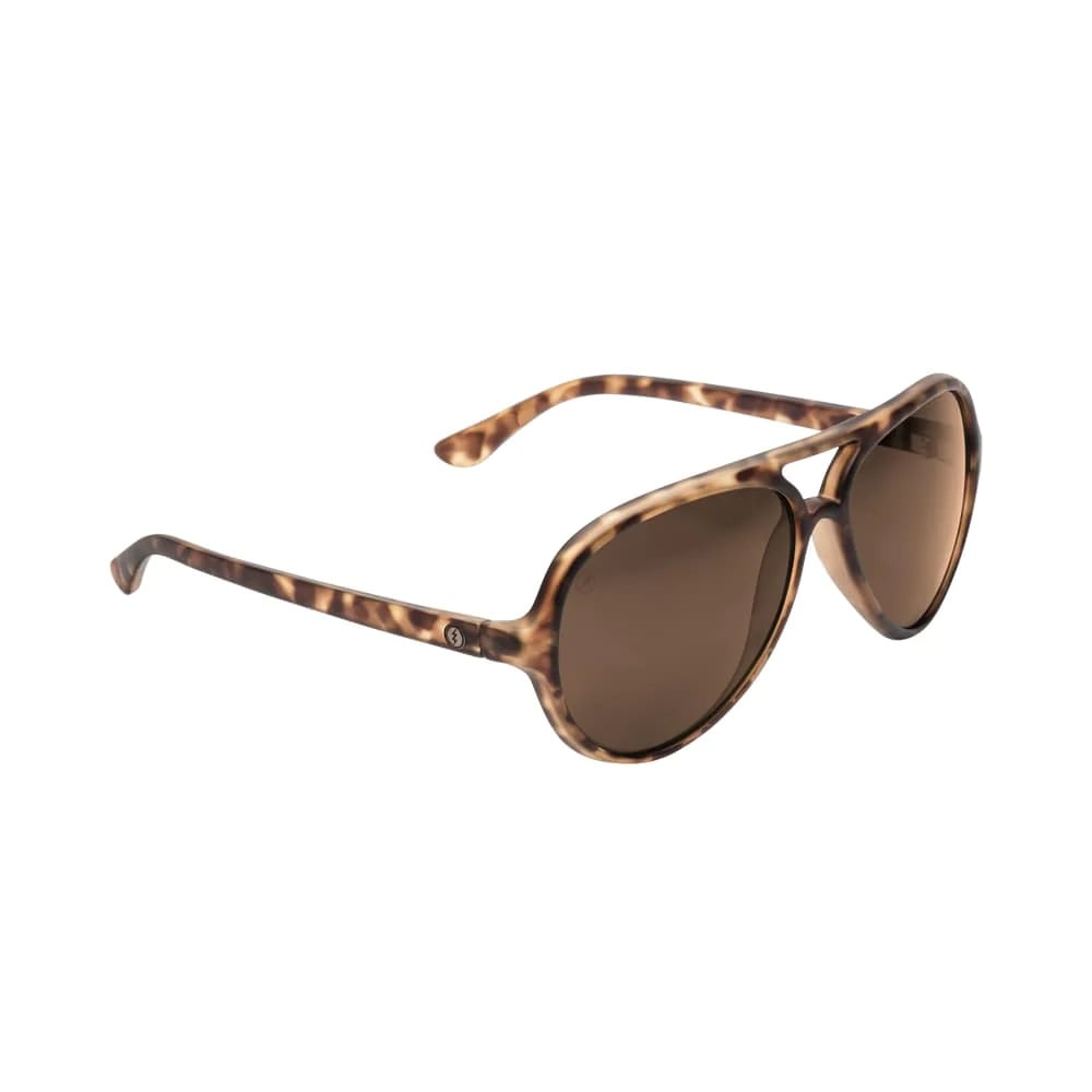 ELECTRIC ELSINORE MATTE TORT SUNGLASSES w/ BRNZ PLR LENS