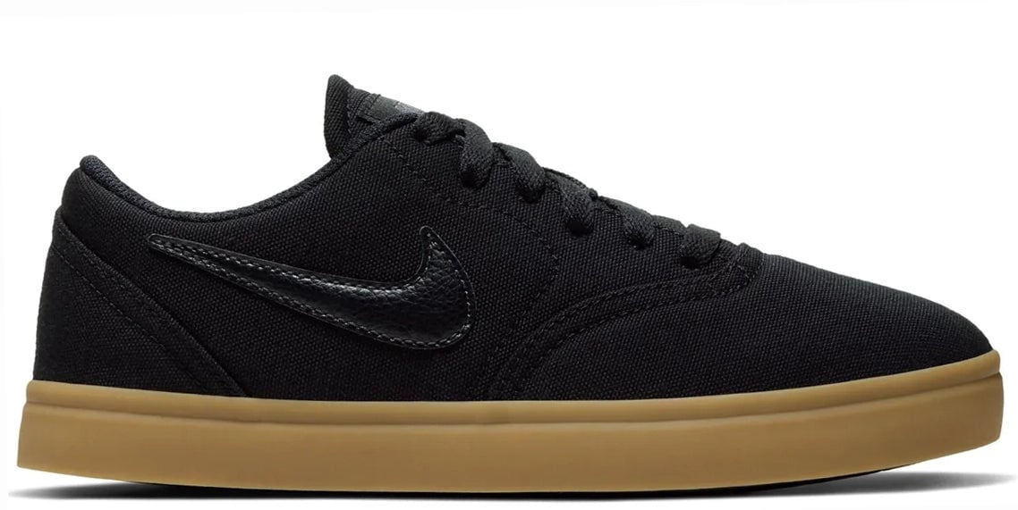 NIKE SB KIDS CHECK CNVS (GS) SHOE SP24 (006) BLACK/BLACK-GUM LIGHT BROWN