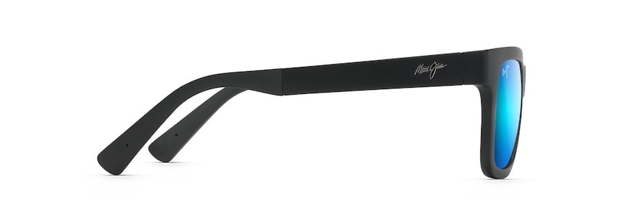 MAUI JIM MONGOOSE MATTE BLACK SUNGLASSES w/ BLU HAWAII PLR LENS