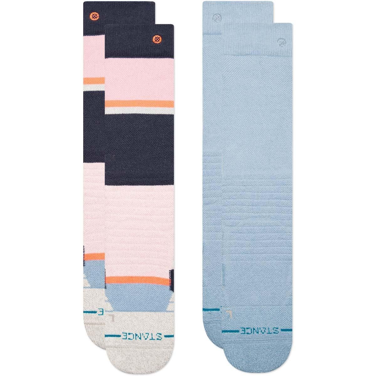 2025 STANCE KIDS POWDERED 2 PACK SNOW SOCKS PINKFADE