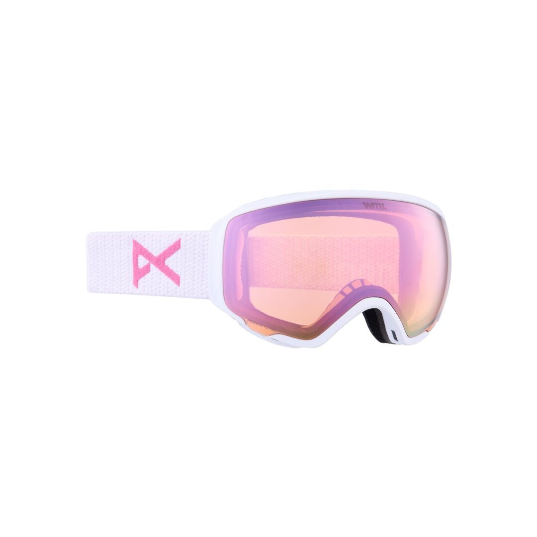 2023 ANON WM1 MFI GOGGLE W/ SPARE WHITE/PRCV CLDY PINK