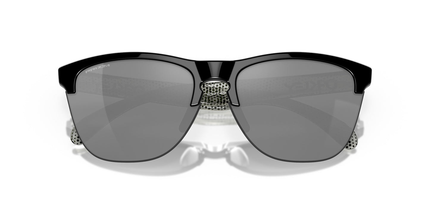 OAKLEY FROGSKINS LITE POLISHED BLK SUNGLASSES w/ PRIZM BLK LENS