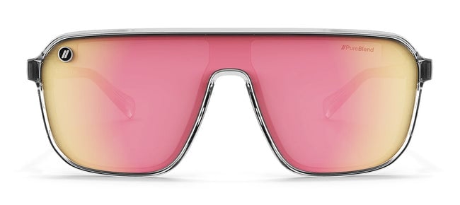 BLENDERS MEISTER X2 FOG SUNGLASSES CRYS GREY w/ PINK PLR LENS