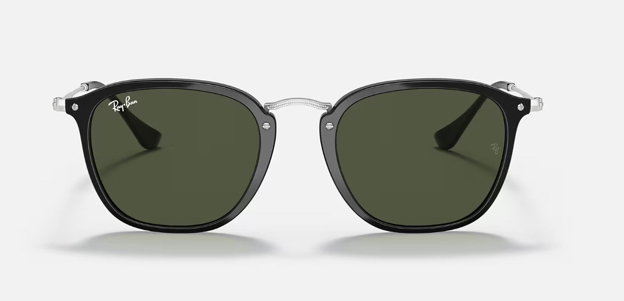 RAY-BAN RB2448 SUNGLASSES LIGHT BLACK w/ G-15 GREEN