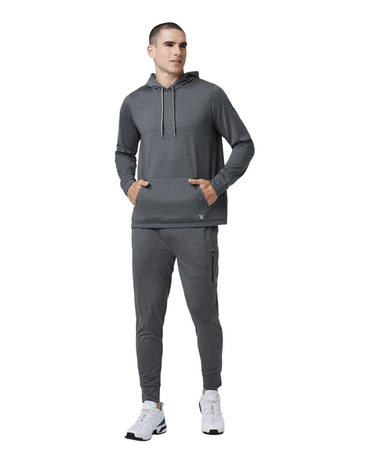 VUORI MENS SUNDAY ELEMENT HOODY SP23 CHARCOAL HEATHER