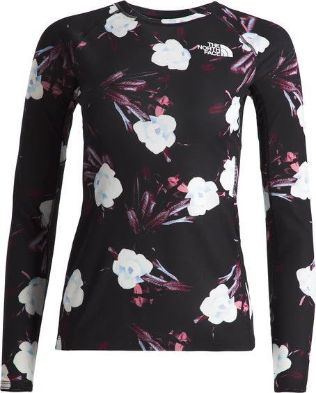 2025 TNF WMNS FD PRO 160 CREW BLACK WNTR FLWRS PRINT