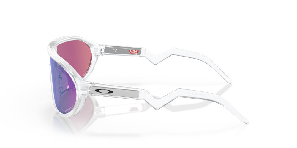 OAKLEY CMDN MATTE CLEAR SUNGLASSES w/ PRIZM ROAD JADE LENS