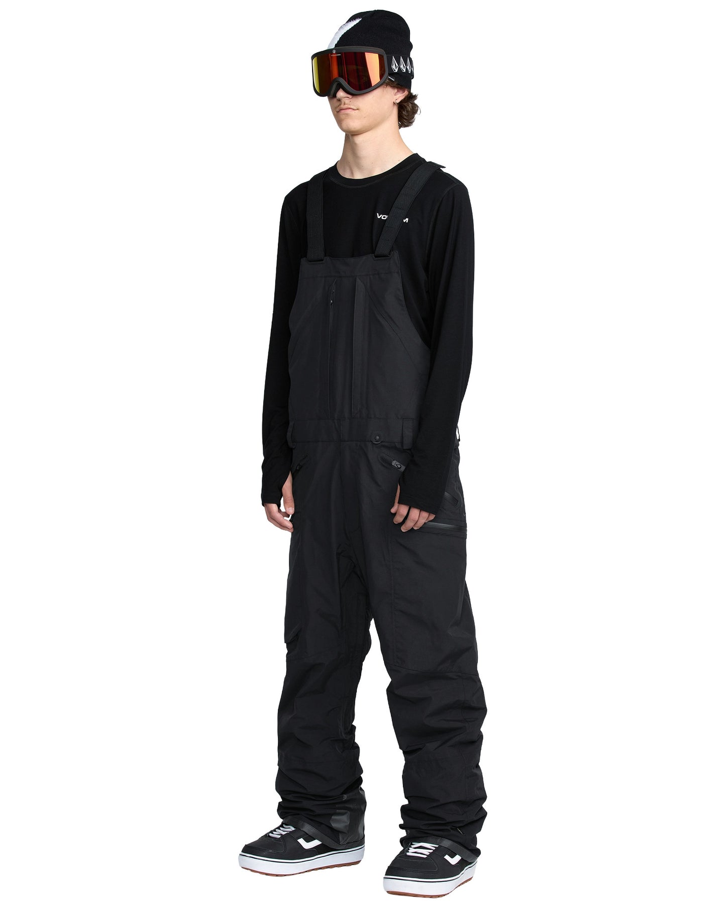2026 VOLCOM RAIN GORE-TEX BIB OVERALL PANTS (BLK) BLACK