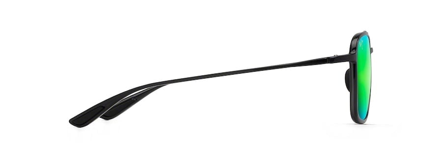MAUI JIM KEOKEA TRANS GRY SUNGLASSES w/ GRN MIR PLR LENS