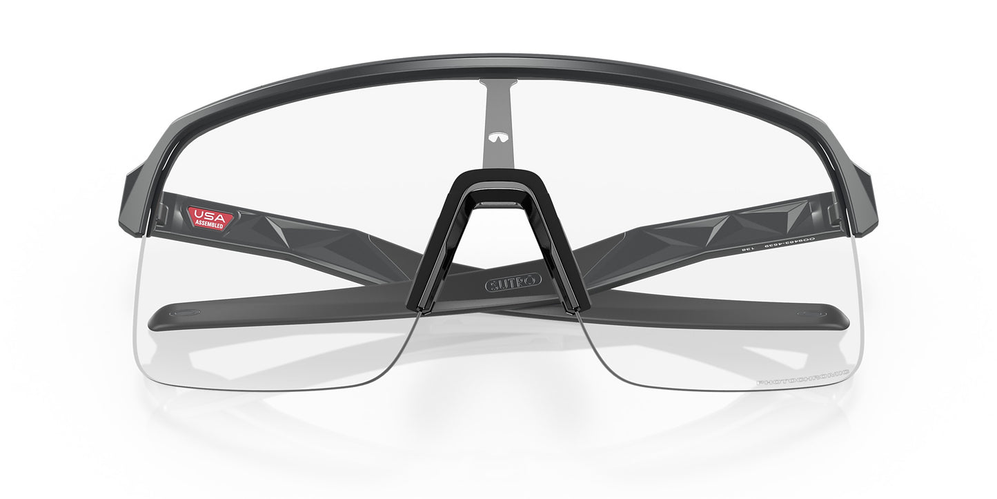 OAKLEY SUTRO MATTE CARBON SUNGLASSES w/ CLEAR TO BLK PHOTO