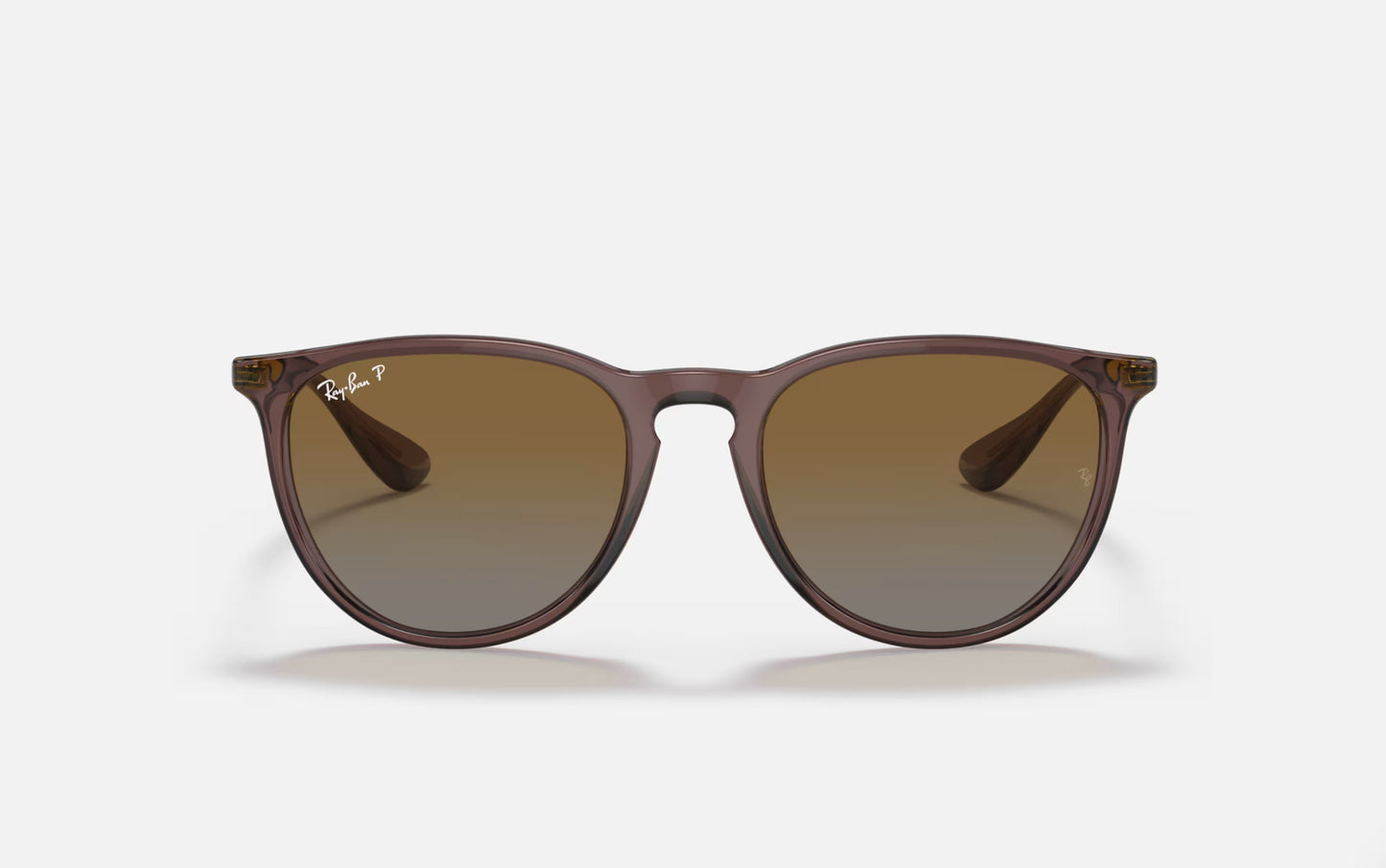 RAY-BAN ERIKA SUNGLASSES TRANSPARENT DARK BROWN w/ BRN GRD PLR